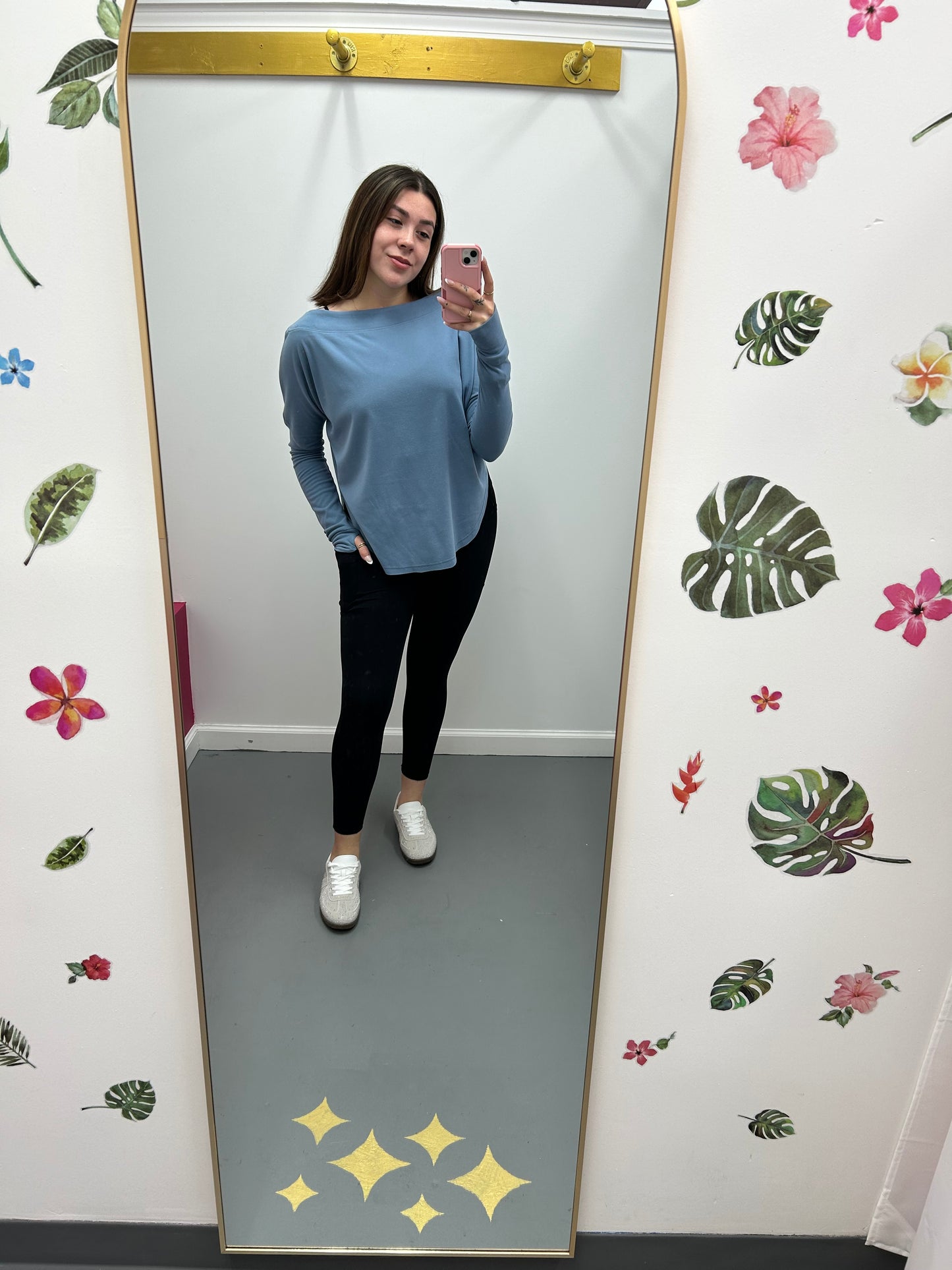 Off-Duty Slouchy Sweatshirt Blue Haze