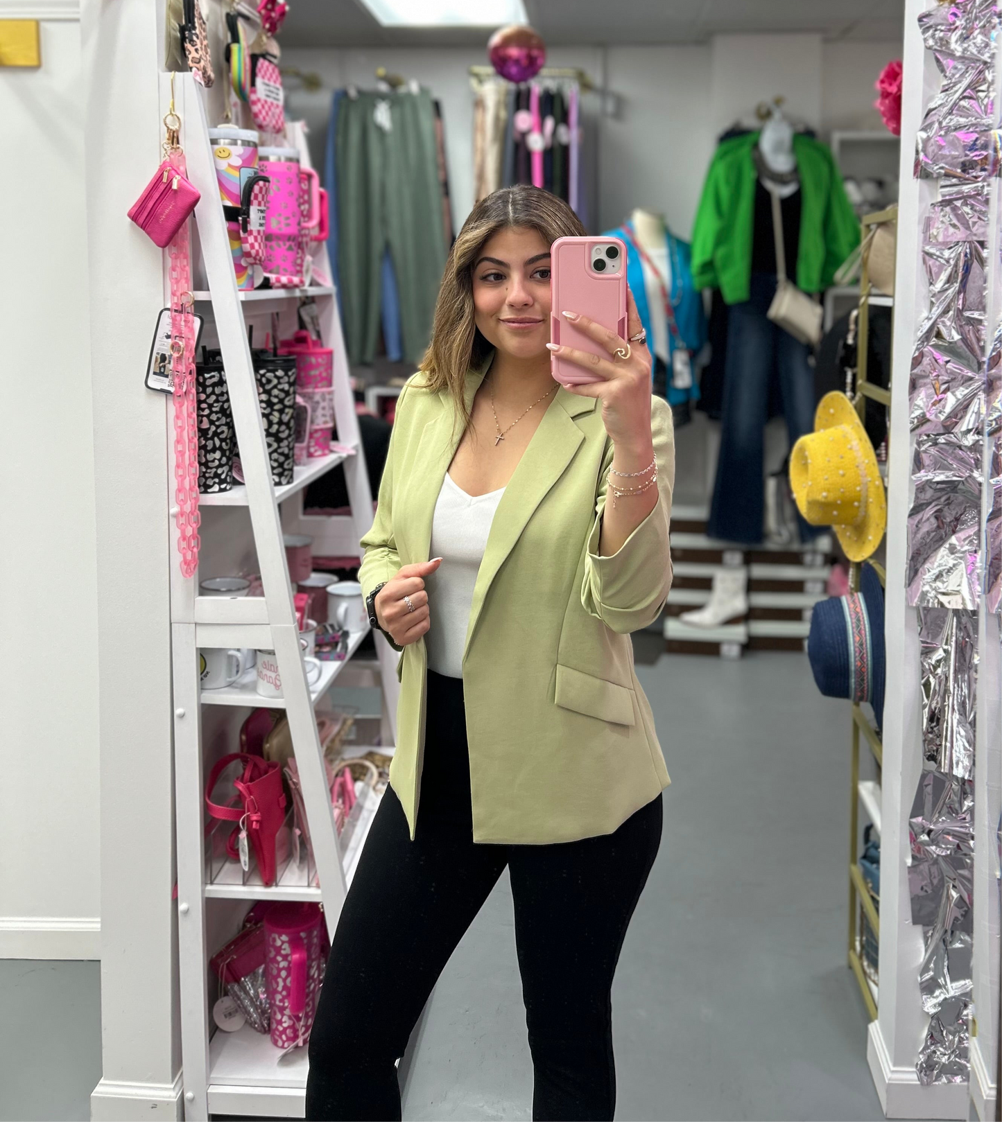 3/4 Sleeve Blazer Sage