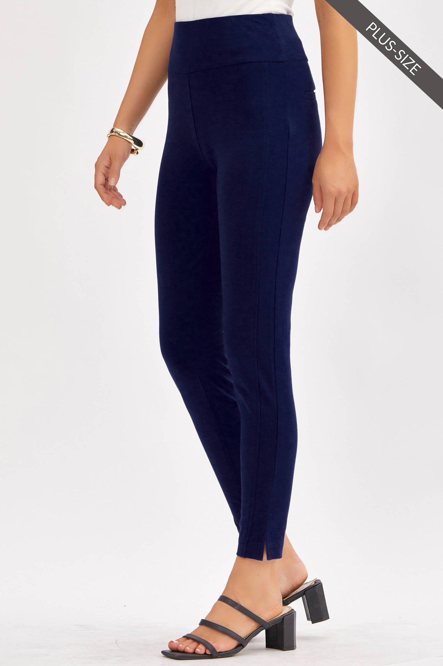 Curvy Skinny Ponte Pants 28" Black