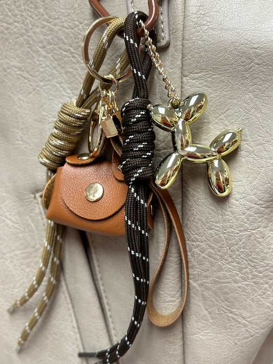 Bag Charm Rope Brown
