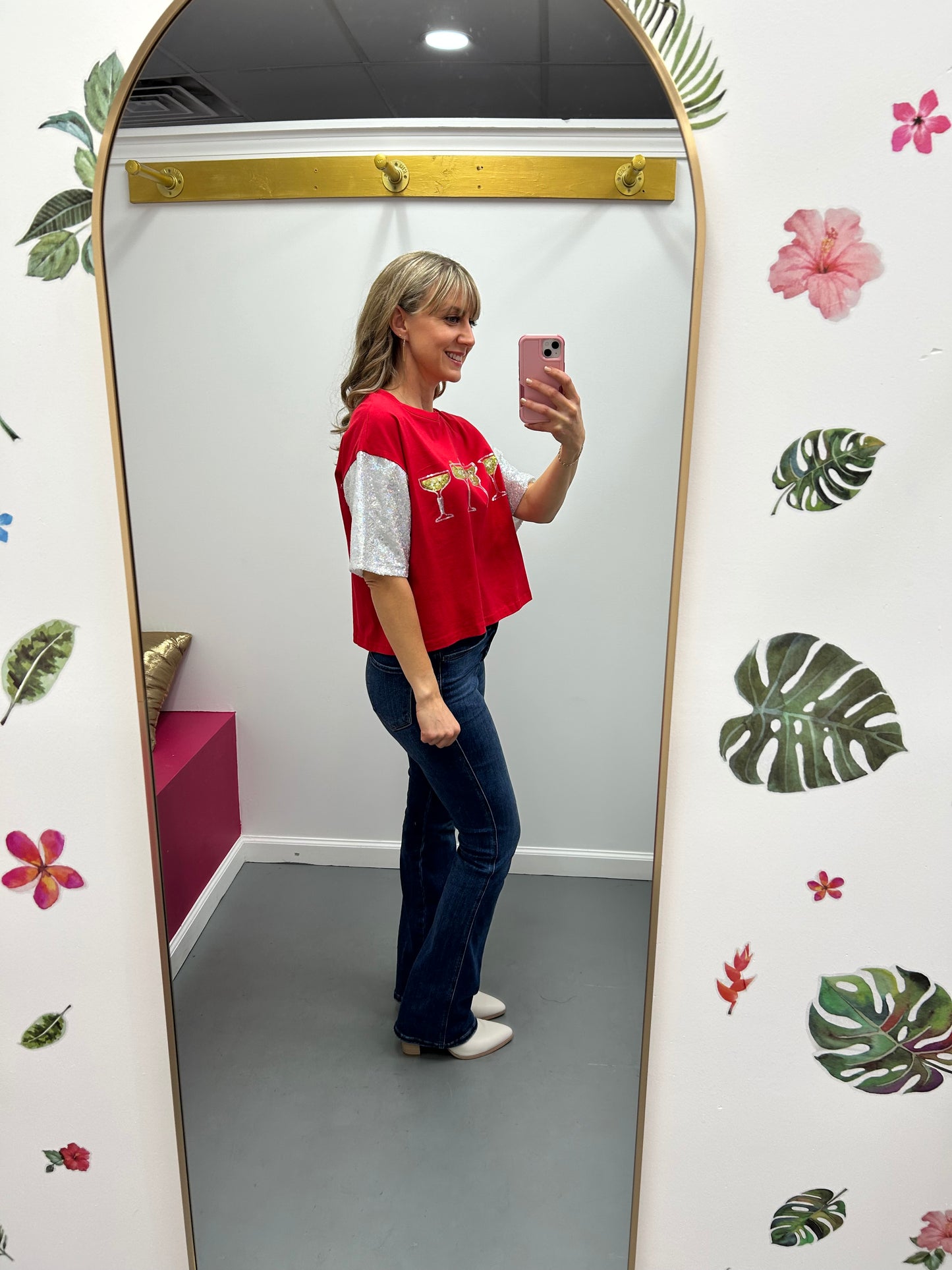 Cocktail Time Crop Tee