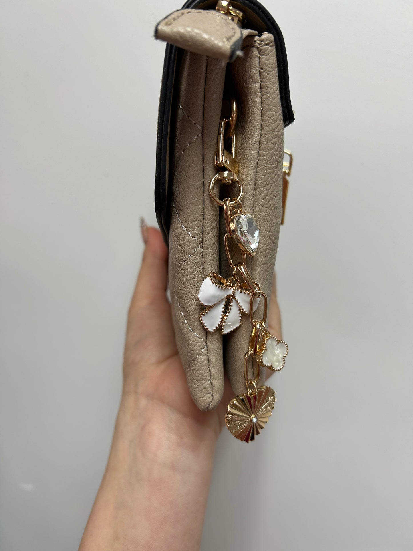 Bag Charms White Bow