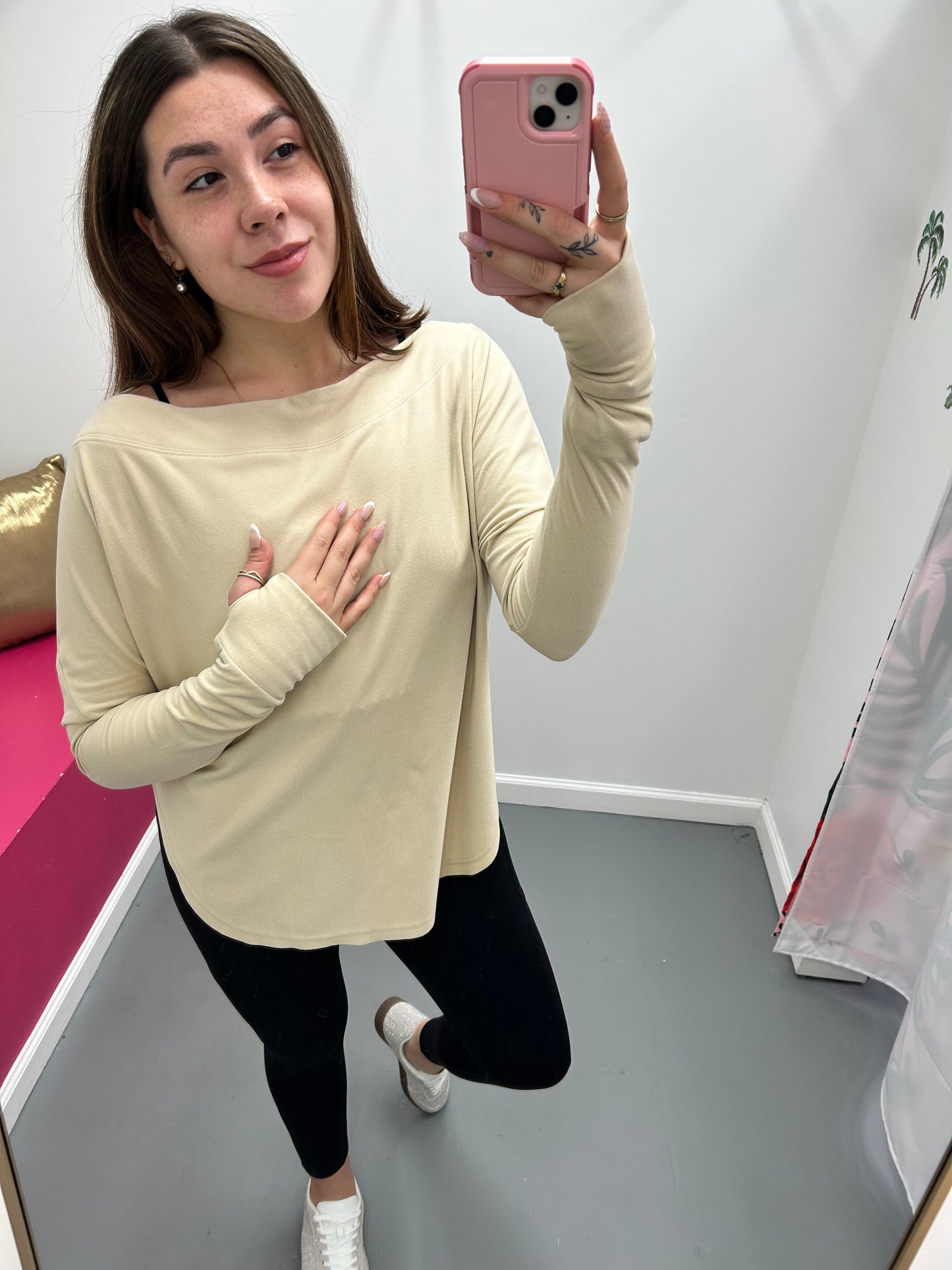 Off-Duty Slouchy Sweatshirt Vanilla Sugar