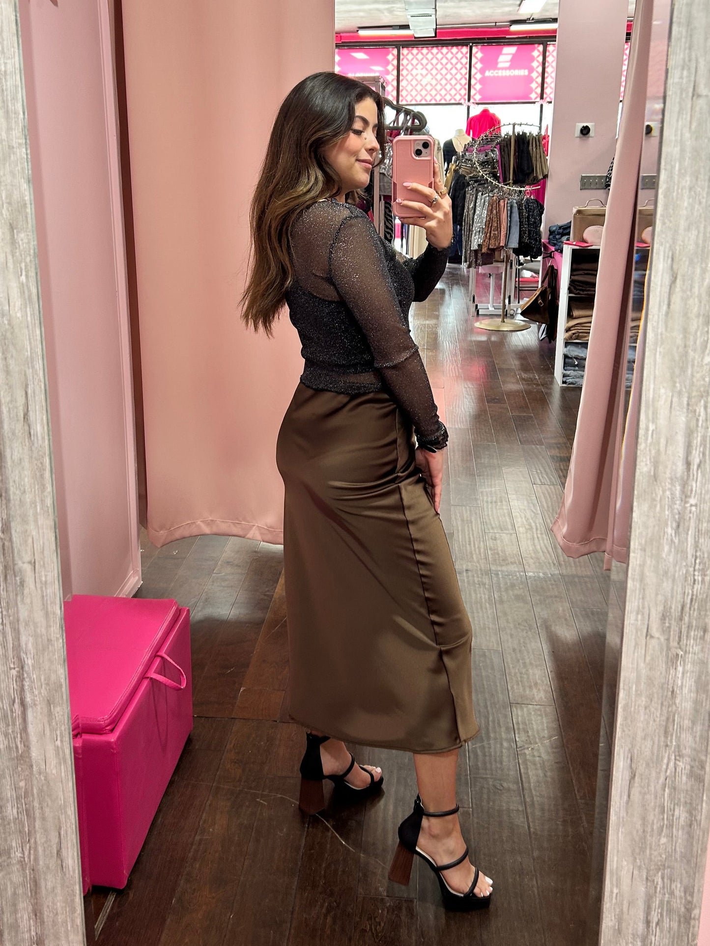 LS Mesh Top Black Sparkle