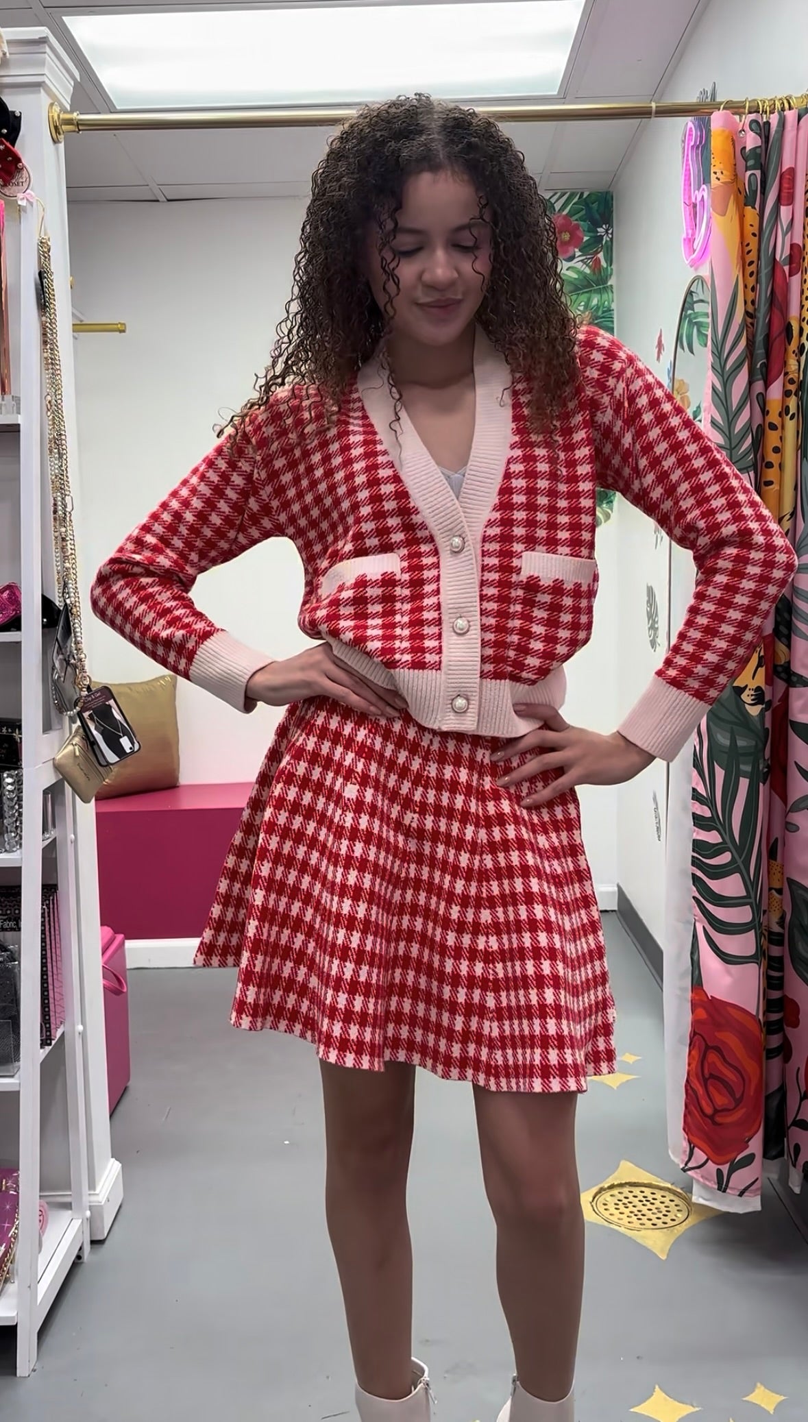 Peppermint Check Skirt