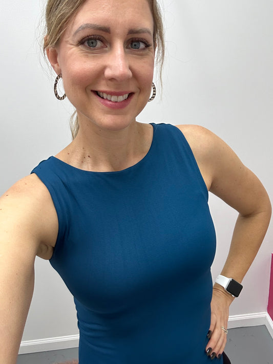 Boat Neck Tank Dark Teal