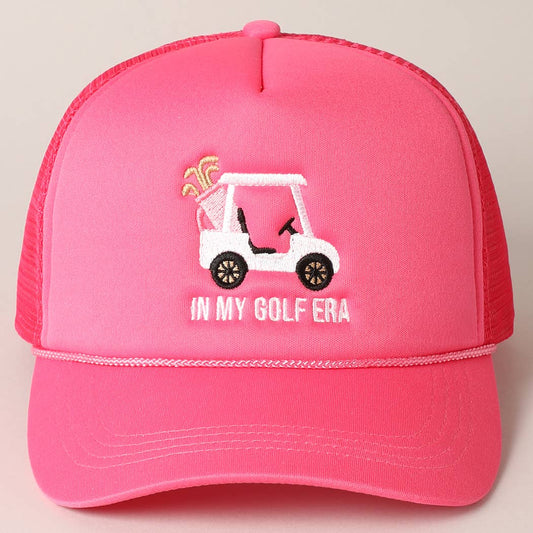 My Golf Era Trucker Hat Pink