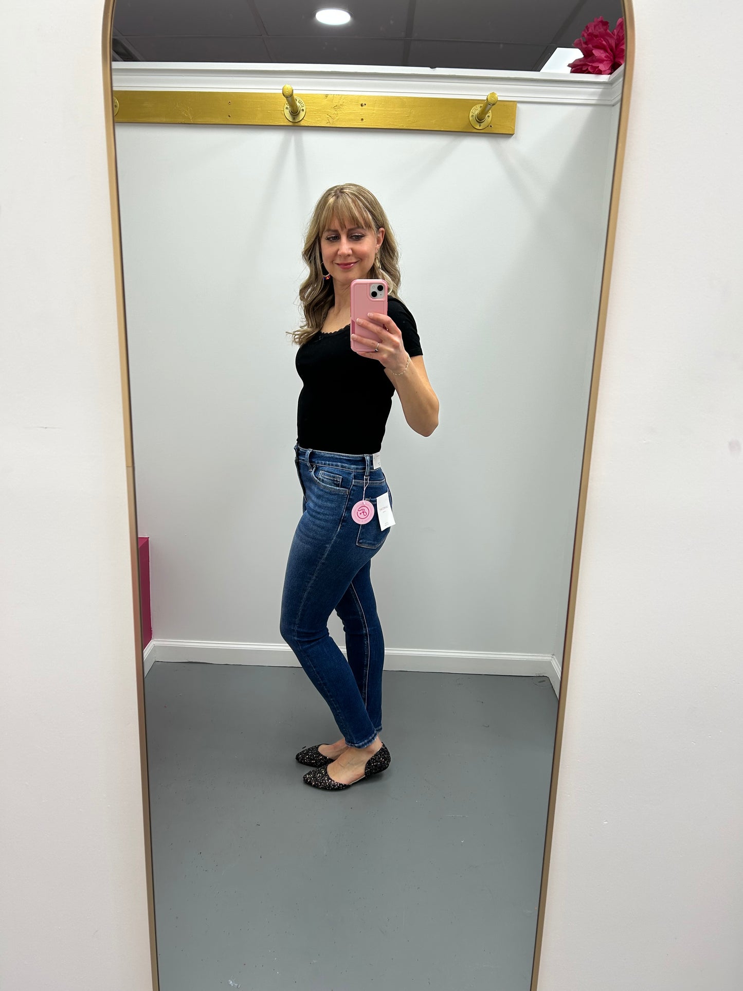 High Rise Ankle Skinny Jeans