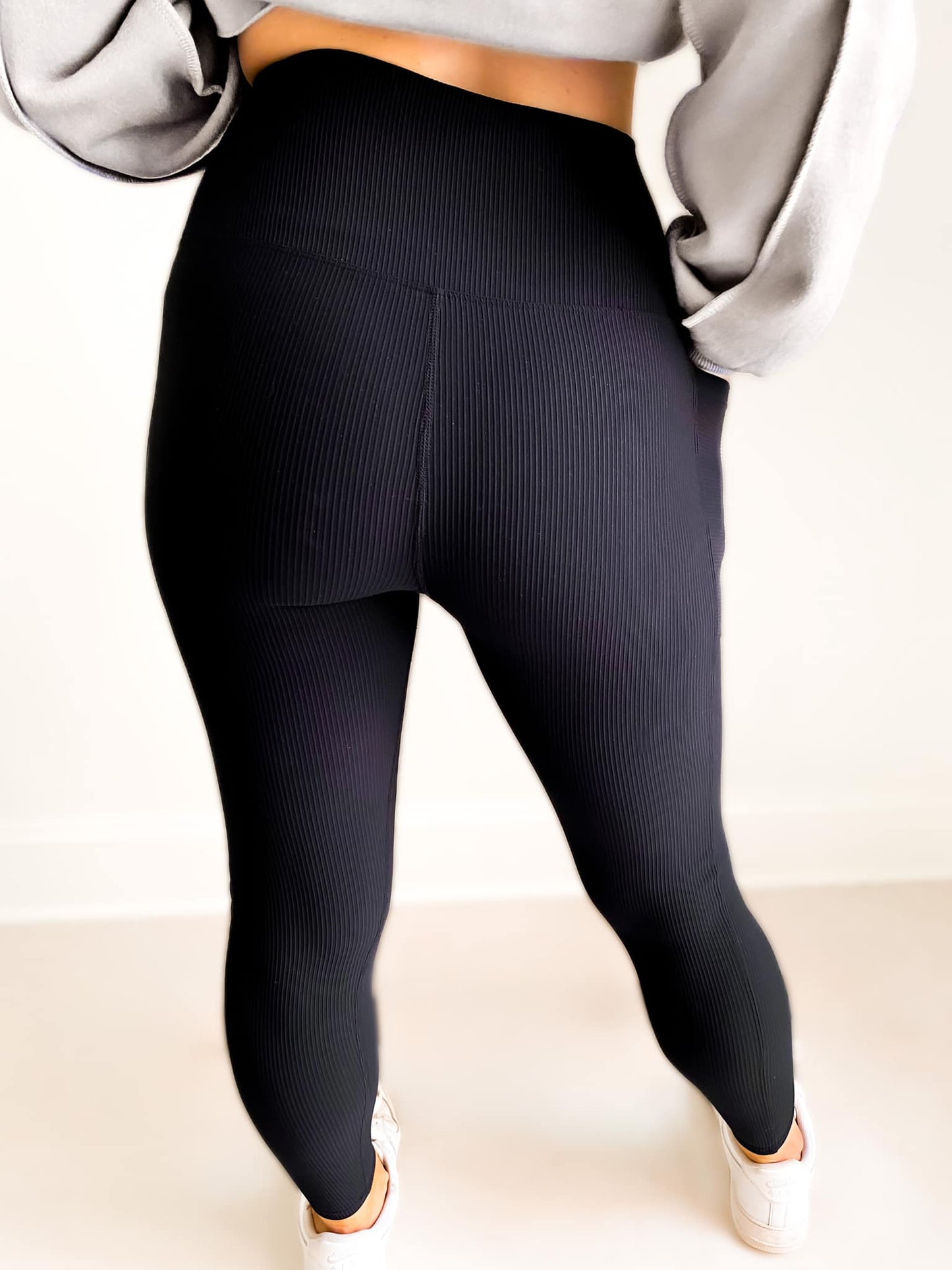 Max Sculpt Ribbed Leggings Black