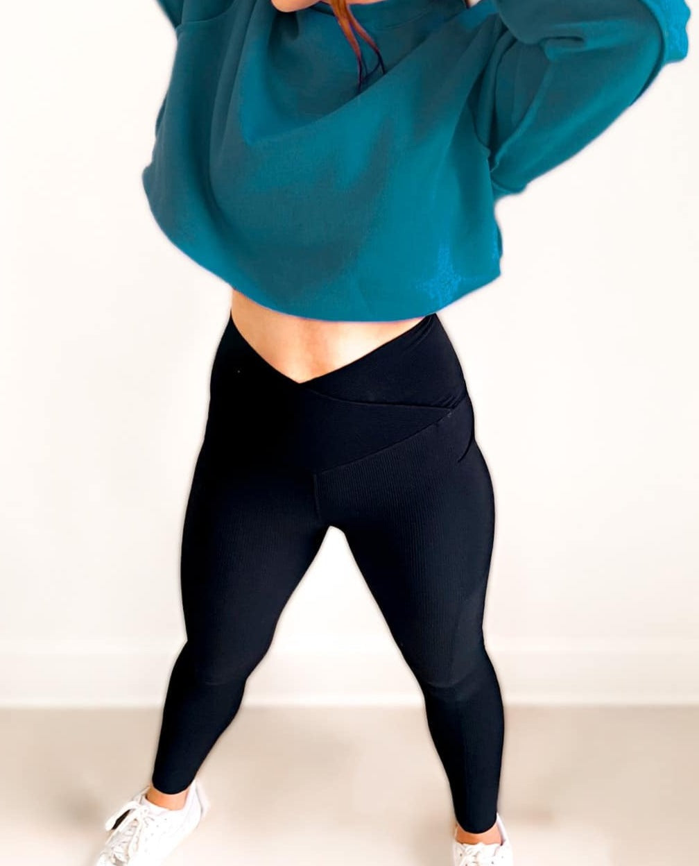 Max Sculpt Ribbed Leggings Black