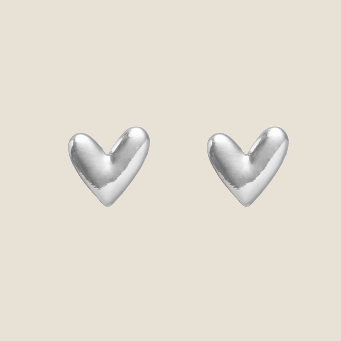 Silver Sweetheart Studs