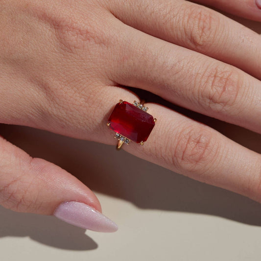Red Marie Statement Ring