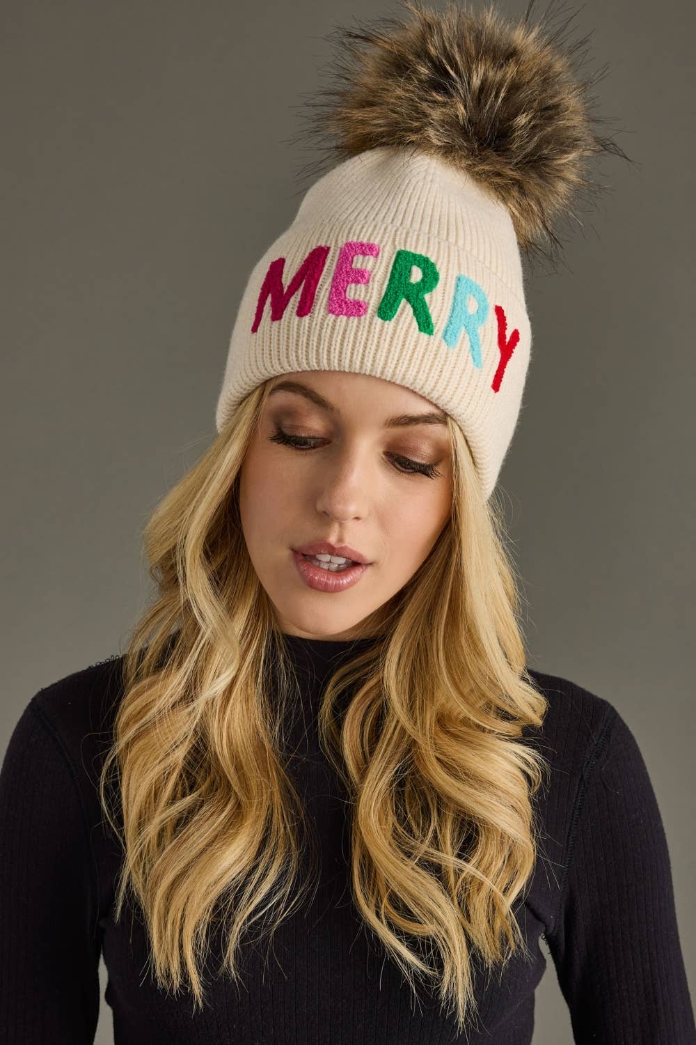 Merry Knit Pom Hat