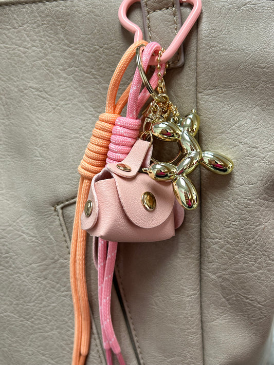 Bag Charm Rope Pink