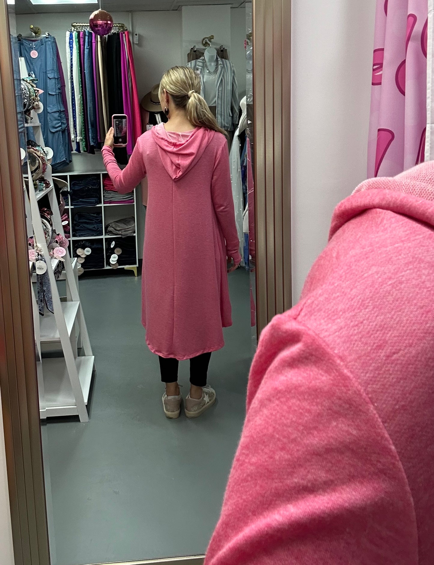 Hoodie Comfy Tunic Pink
