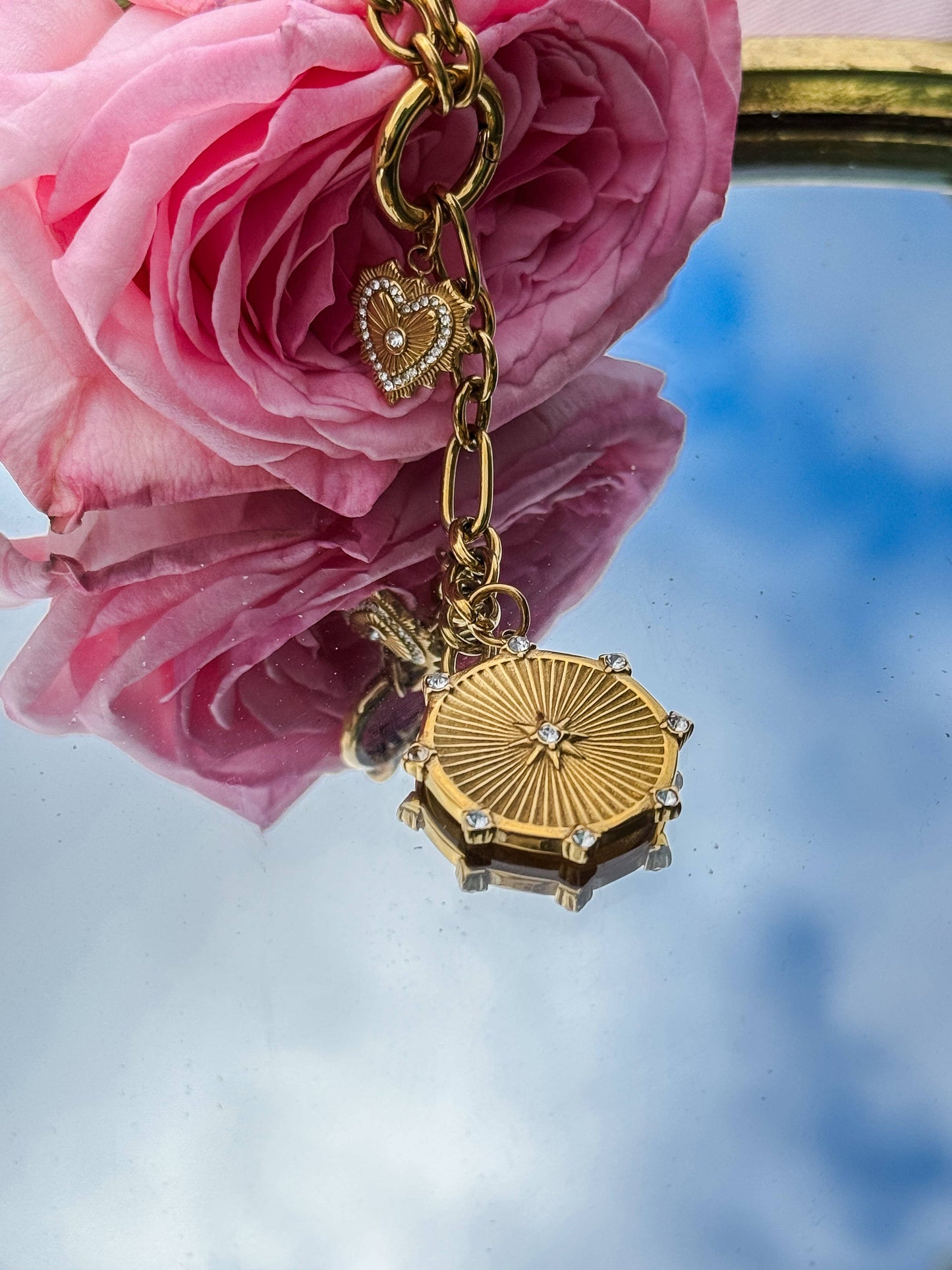 Sun Dial Charm Necklace