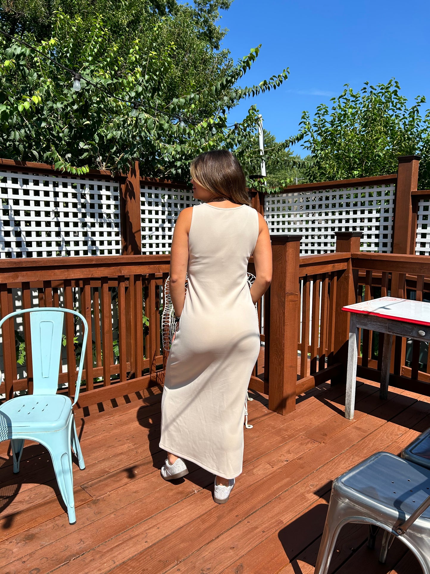 Luxe Tank Maxi Dress Cream