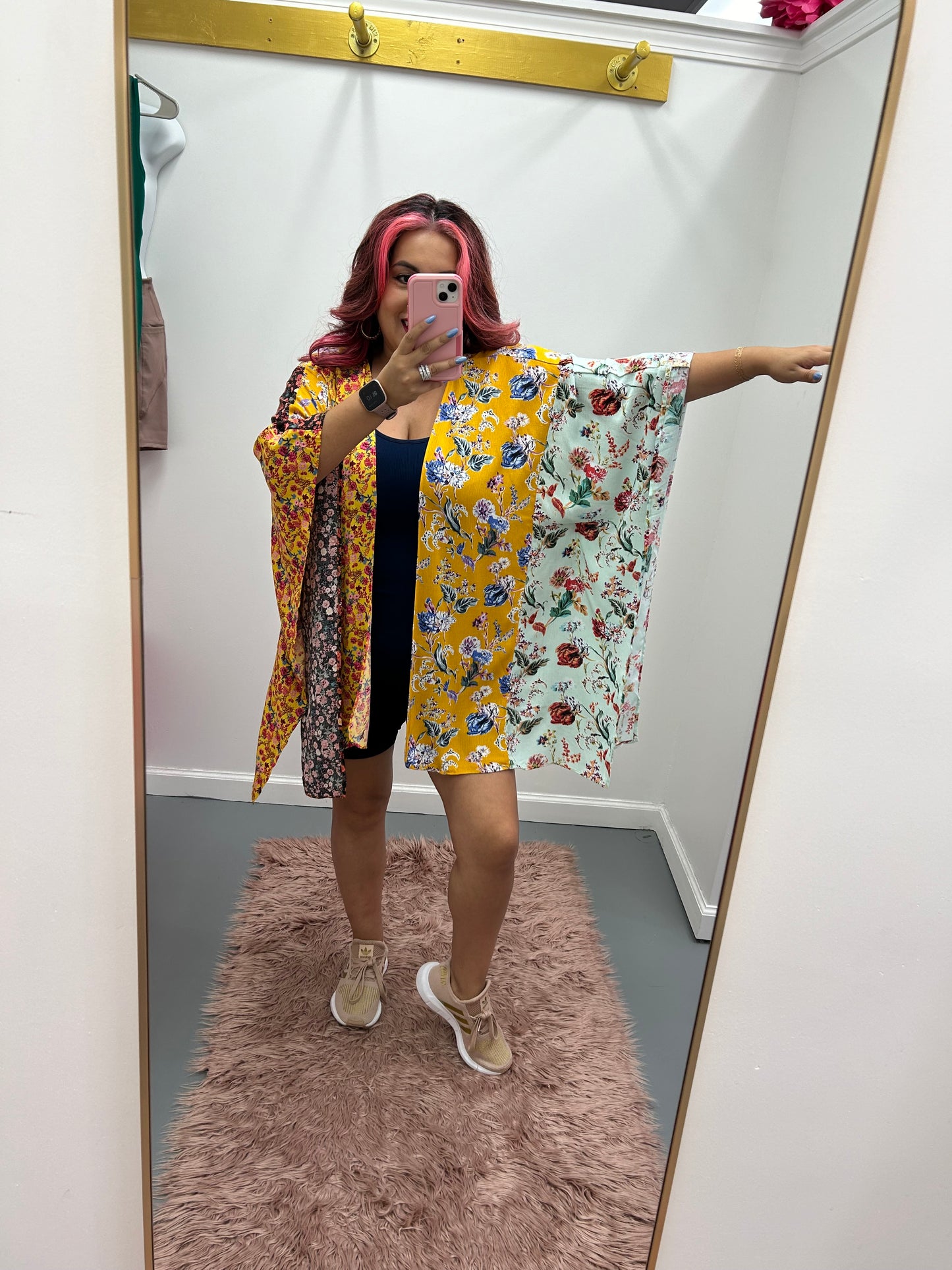 Floral Mix Short Kimono