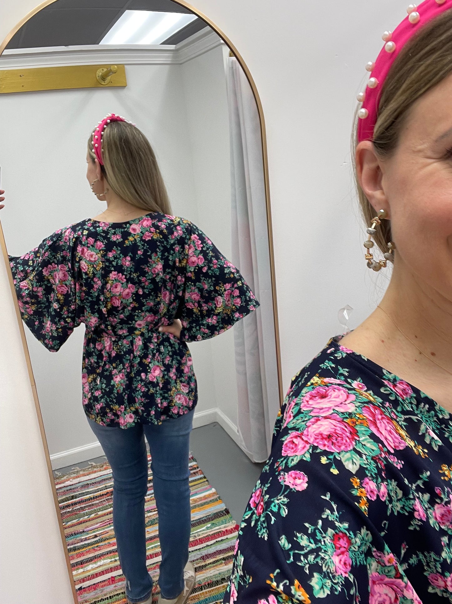 Dream Top Navy Floral