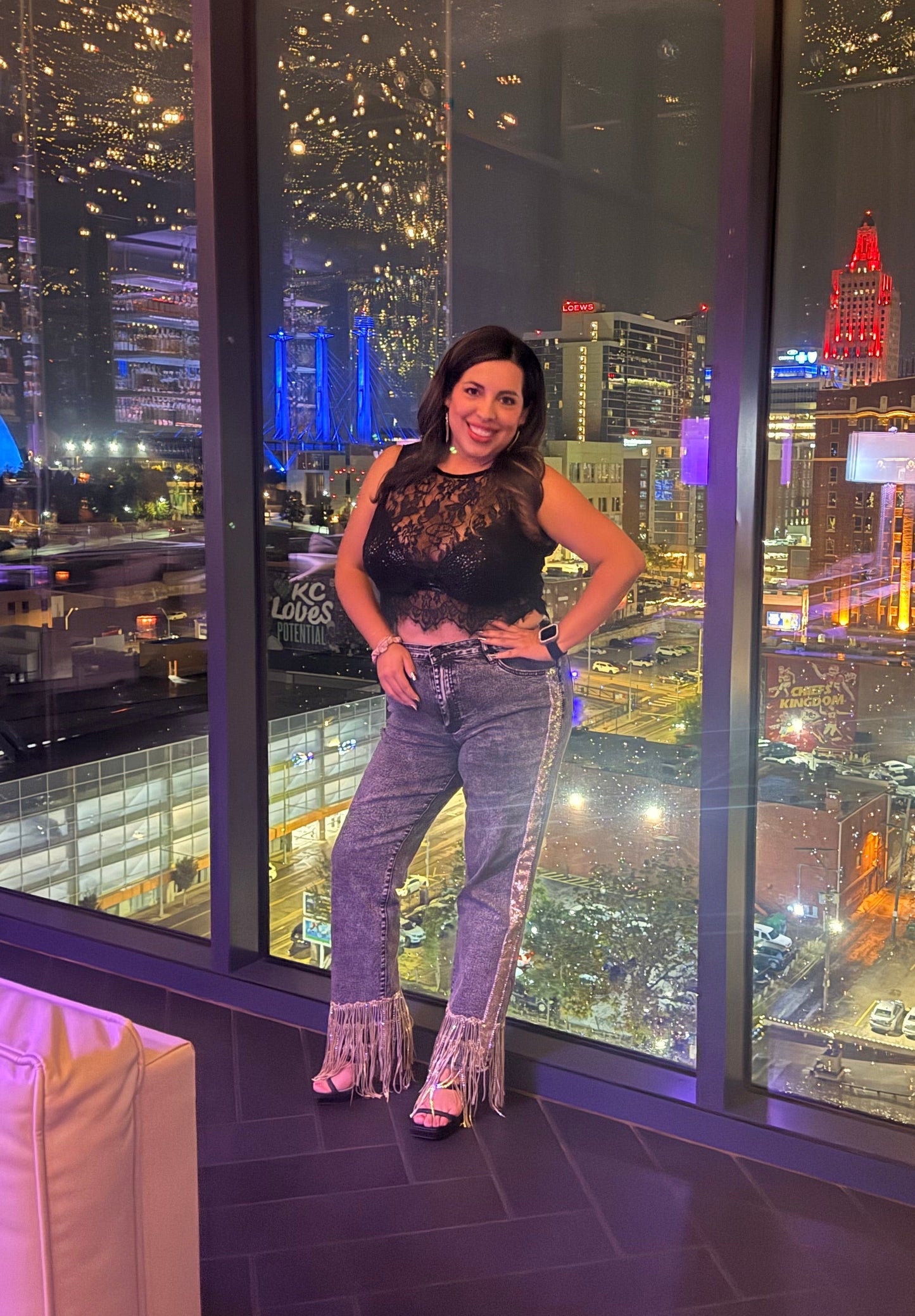 Sheer Lace Crop Top Black