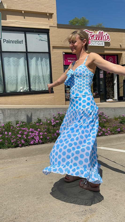 Swim Set Blue Polka Dot