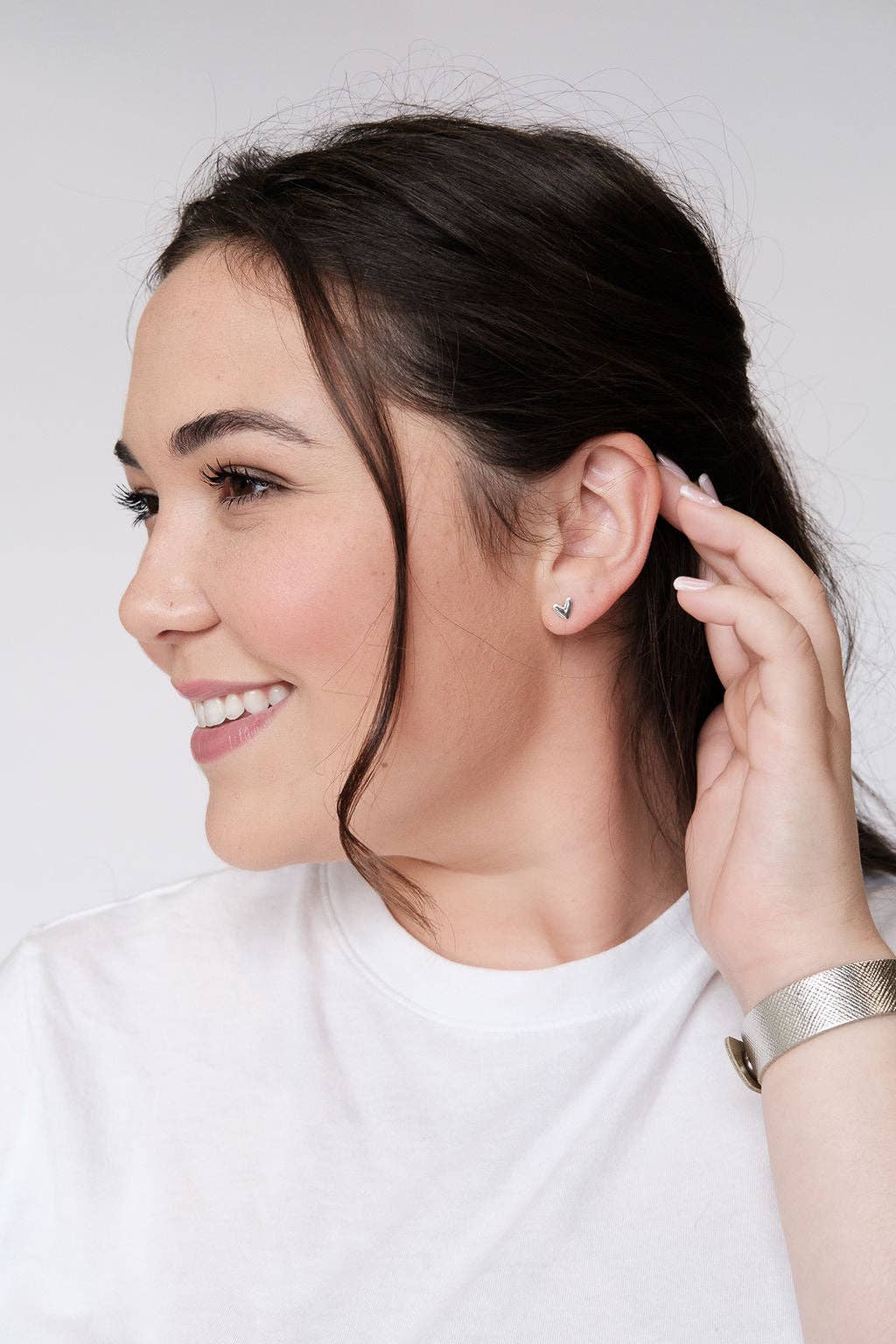 Silver Sweetheart Studs