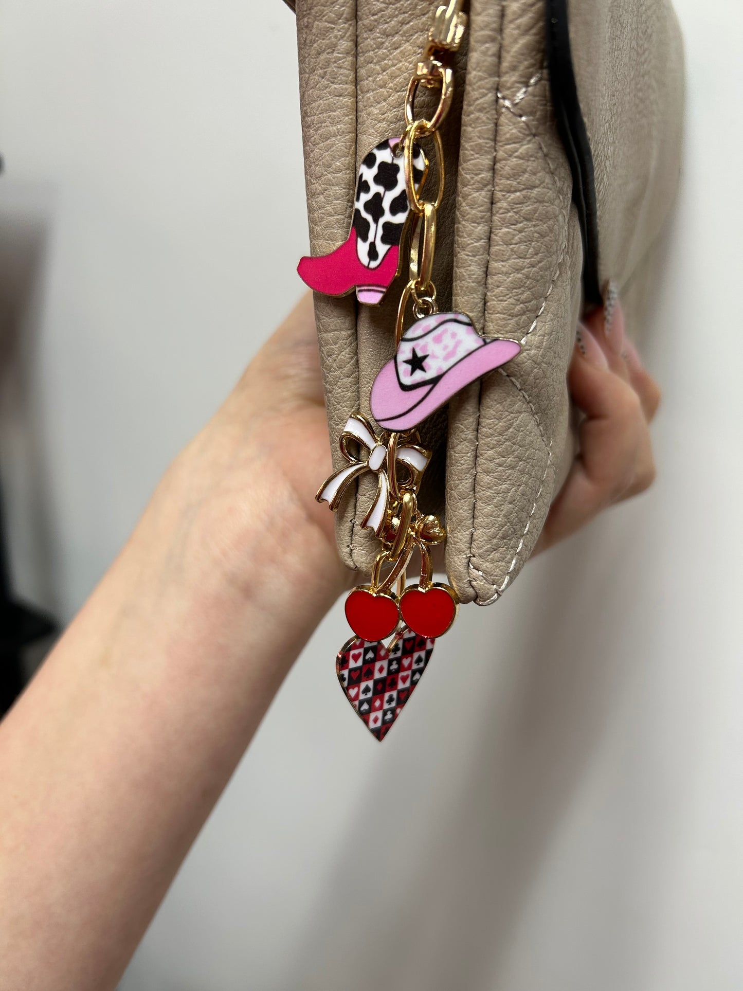 Bag Charms Pink Cowgirl