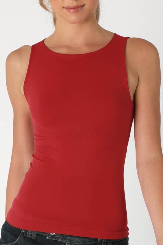 Boat Neck Tank Scarlet