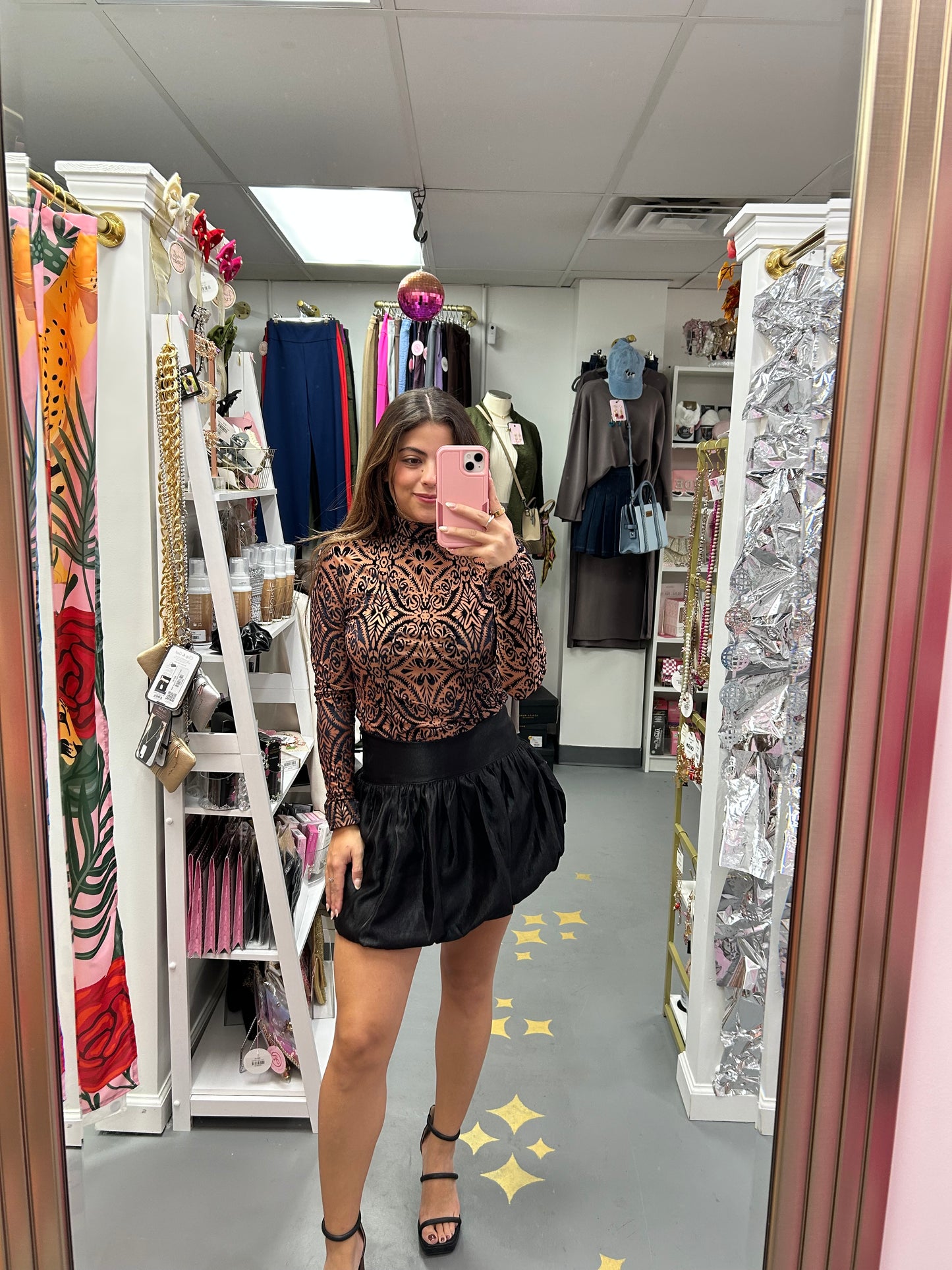 Mini Bubble Skort Black