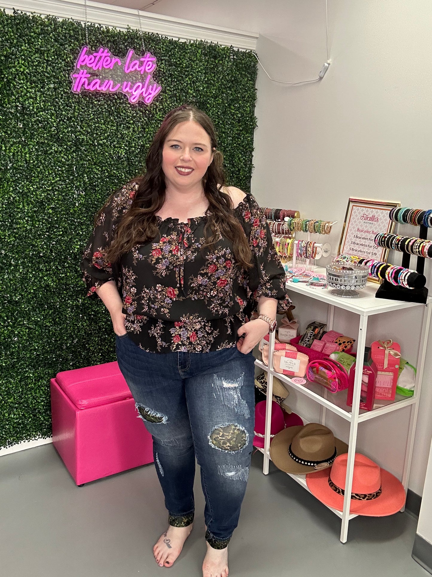 Curvy Camo Leopard Skinny Jeans