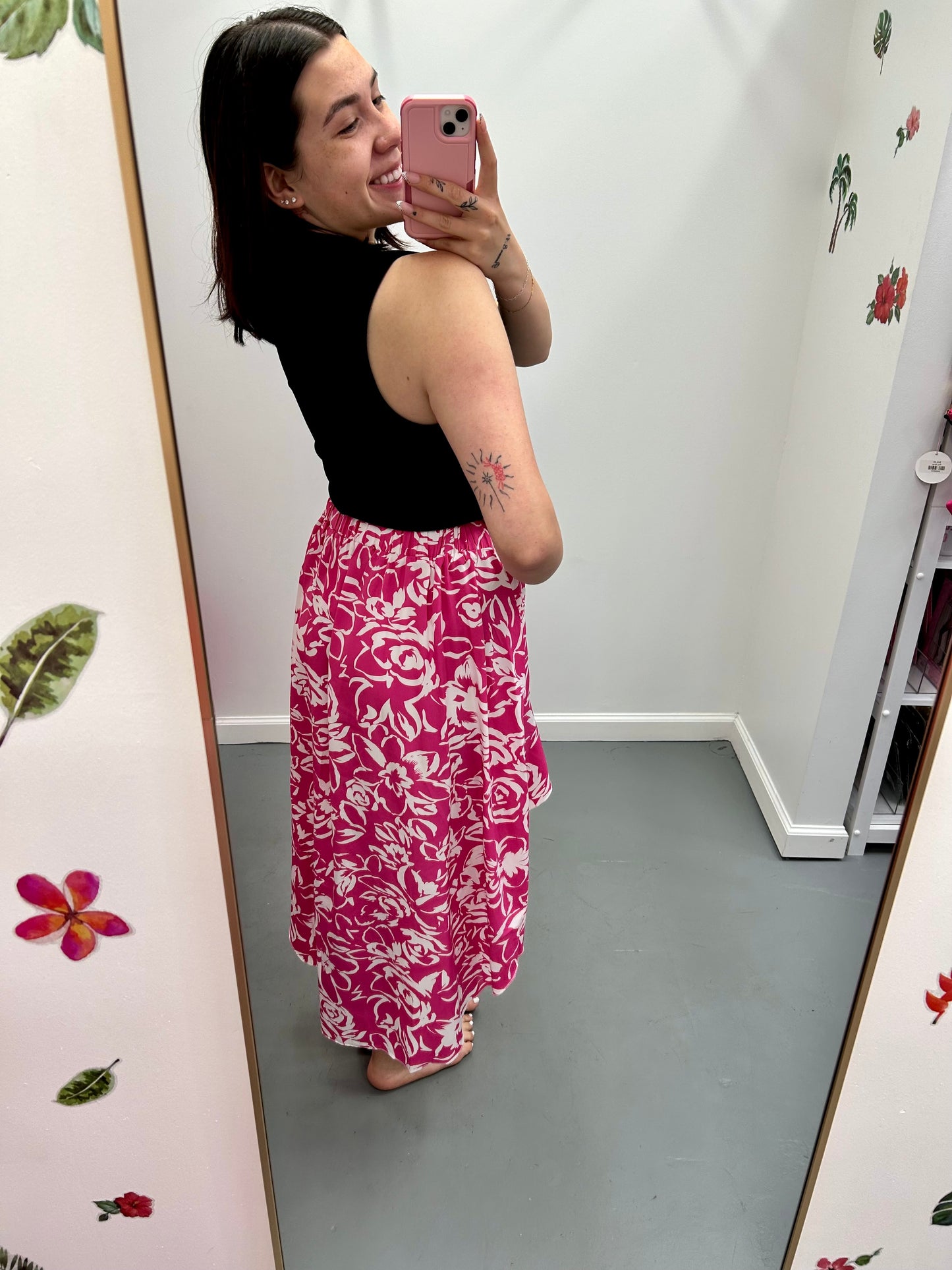 Crop Top Double Lined Black