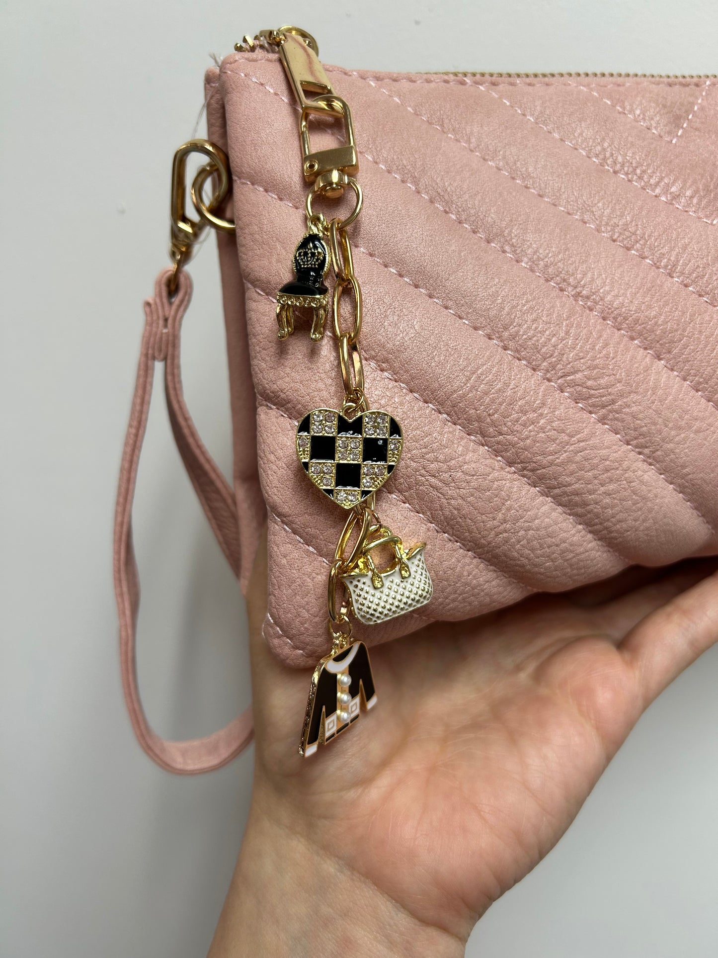 Bag Charms Black White