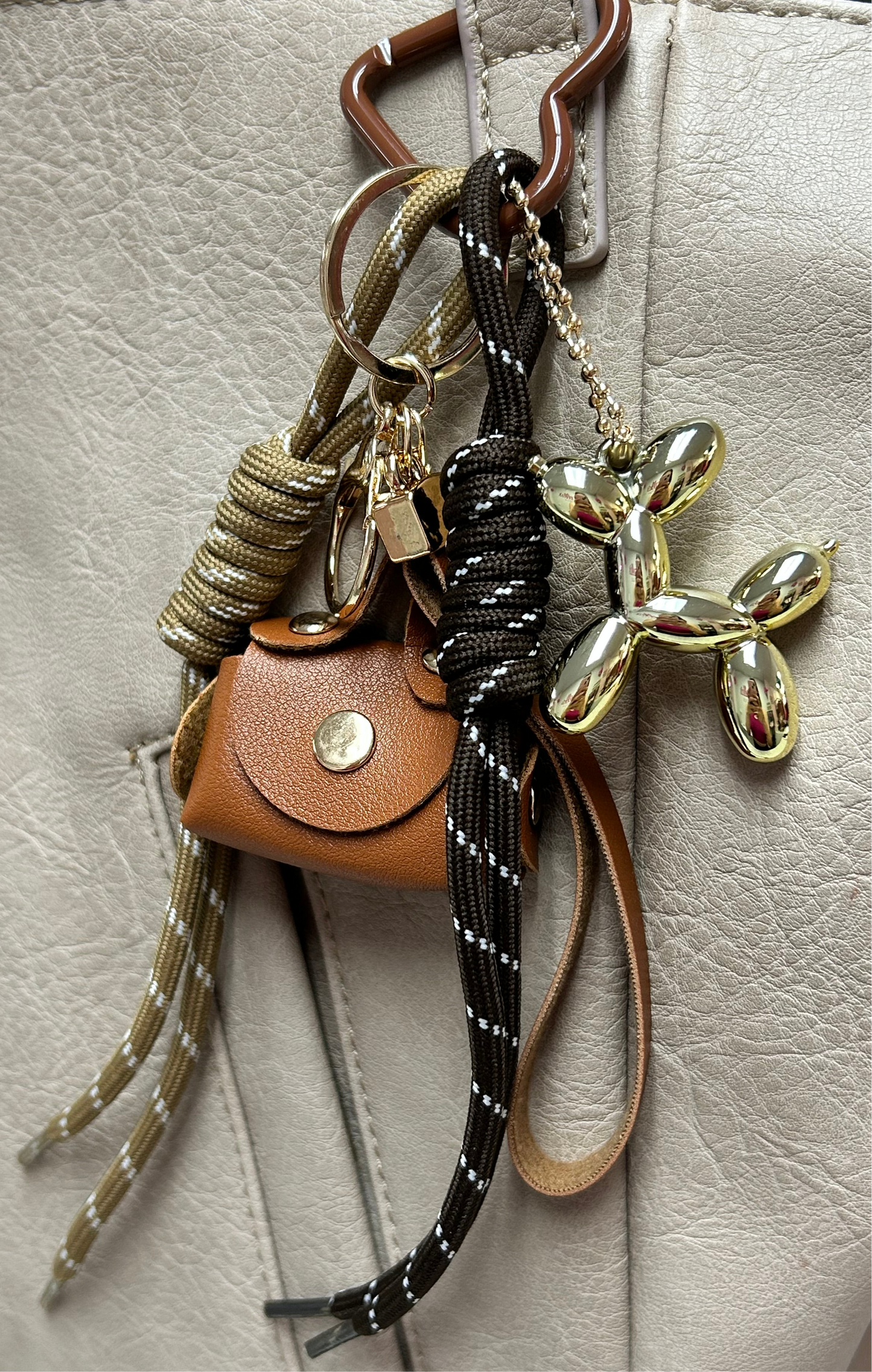 Bag Charm Rope Brown