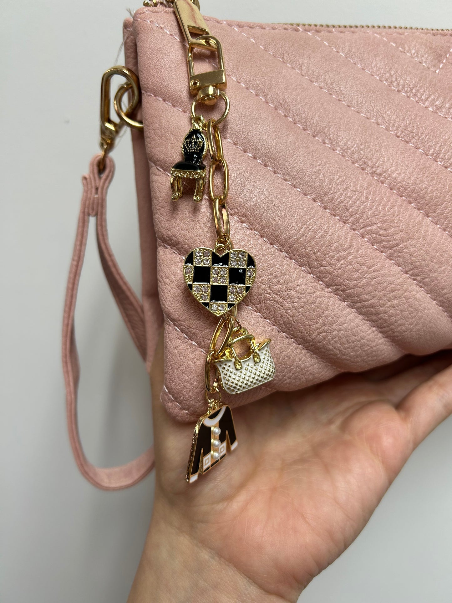 Bag Charms Black White