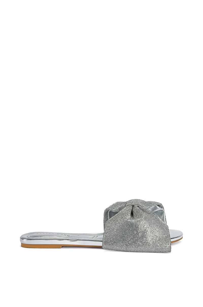 Glam Silver Bow Sandal