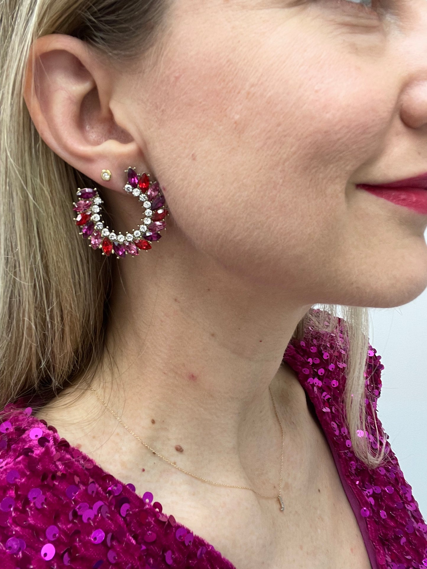 Sequin Fuchsia Dress