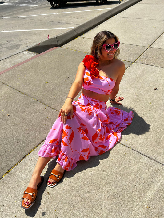 Swim Set Pink Orange