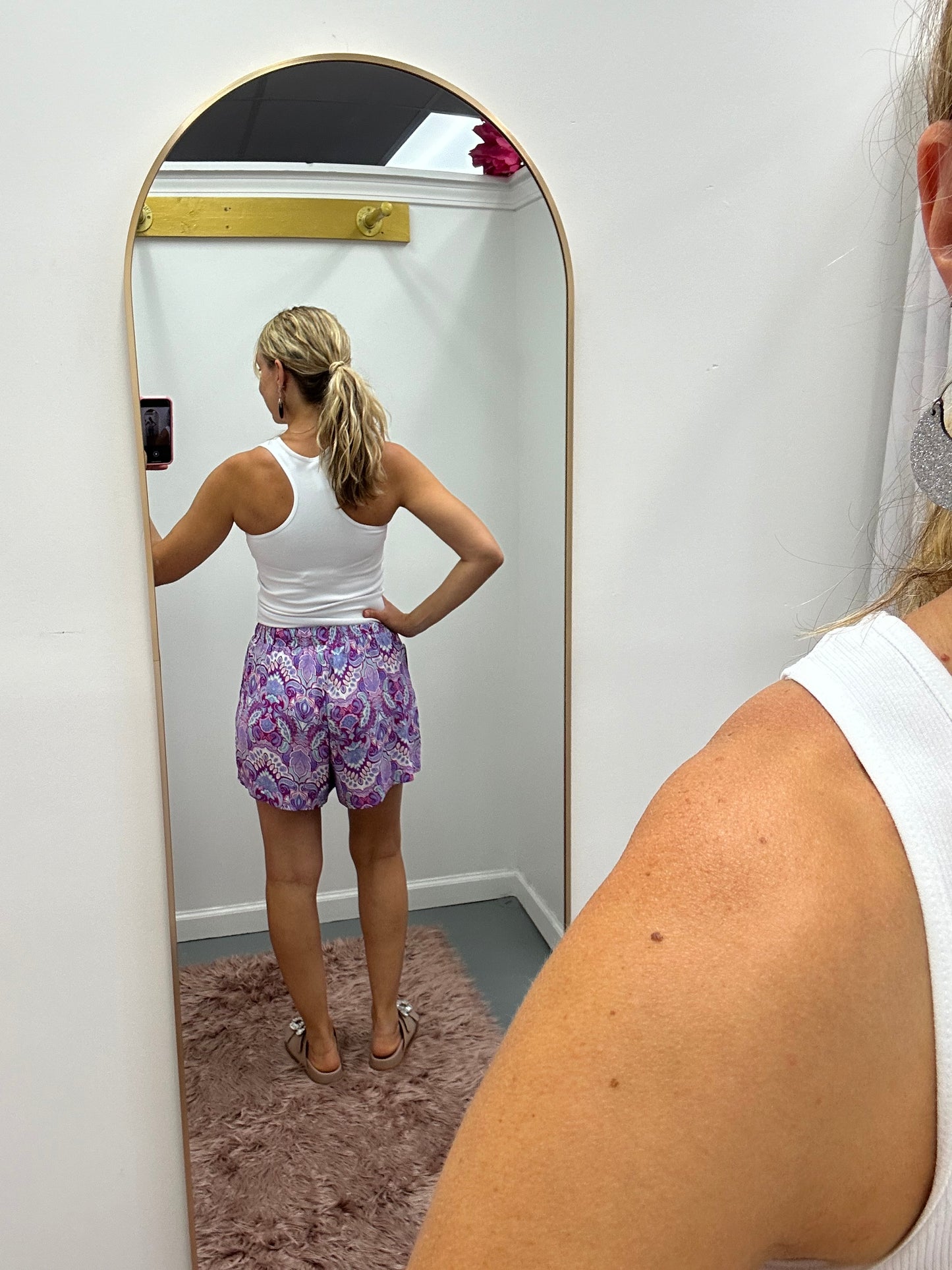 Printed Shorts Purple Mix
