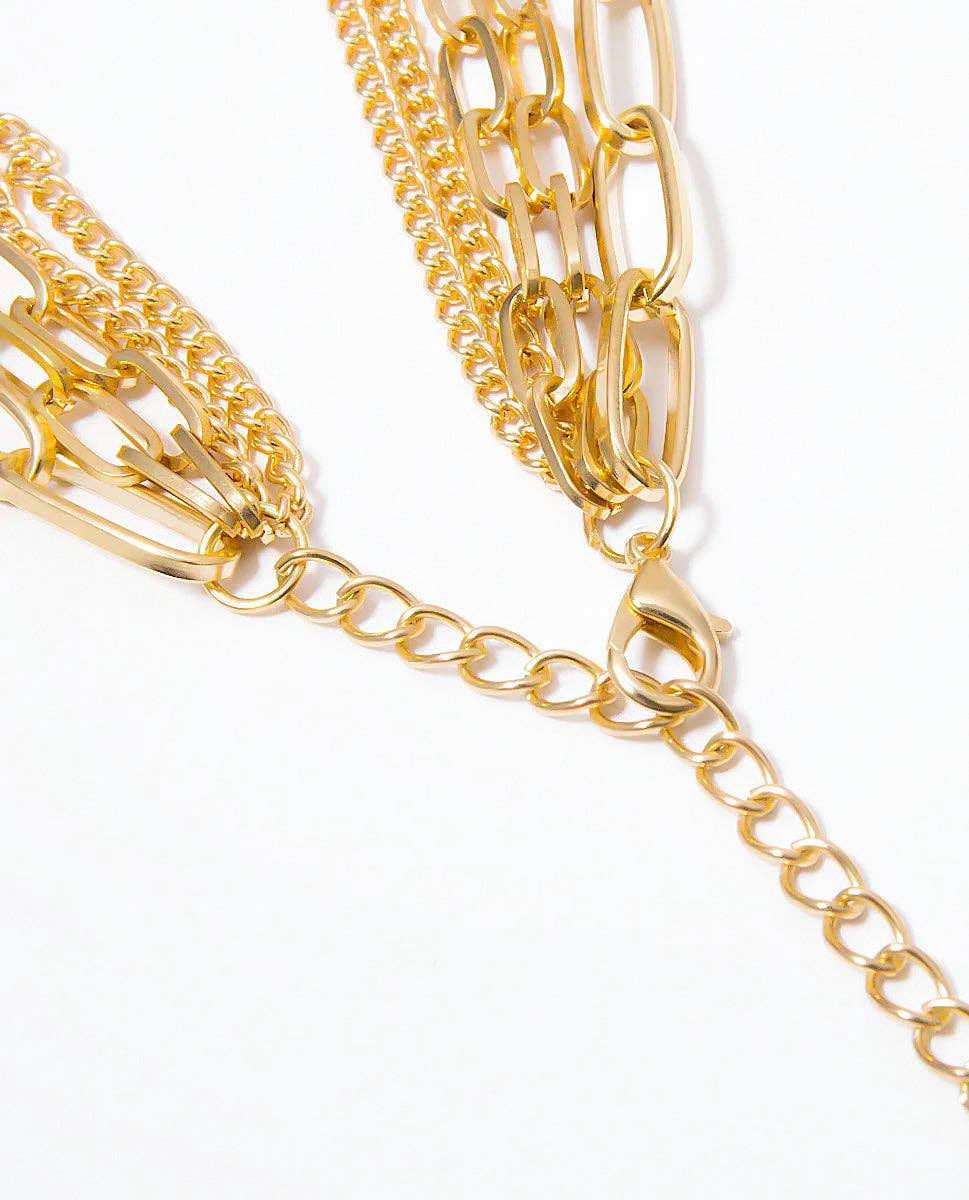 Layering Necklace 5 in 1 Gold
