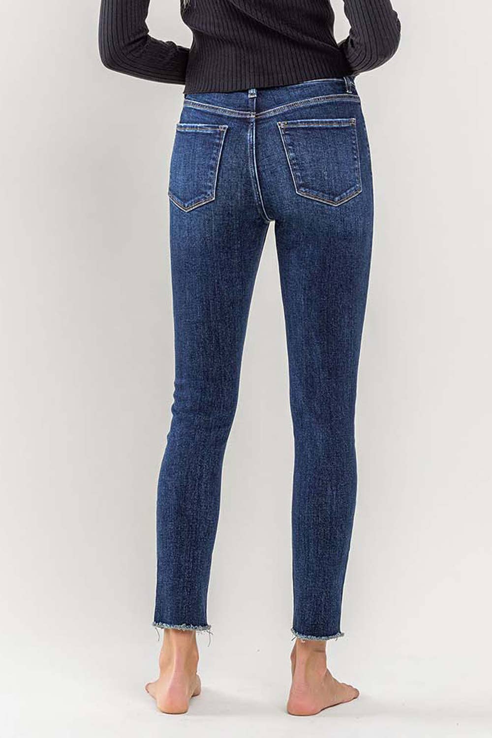 Hi Rise Cropped Skinny Jeans