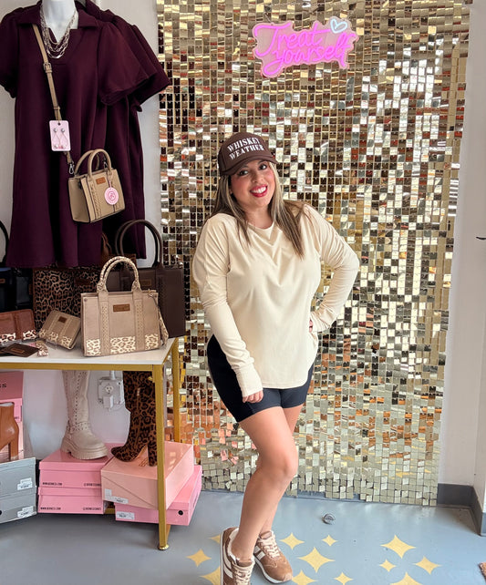 Off-Duty Slouchy Sweatshirt Vanilla Sugar