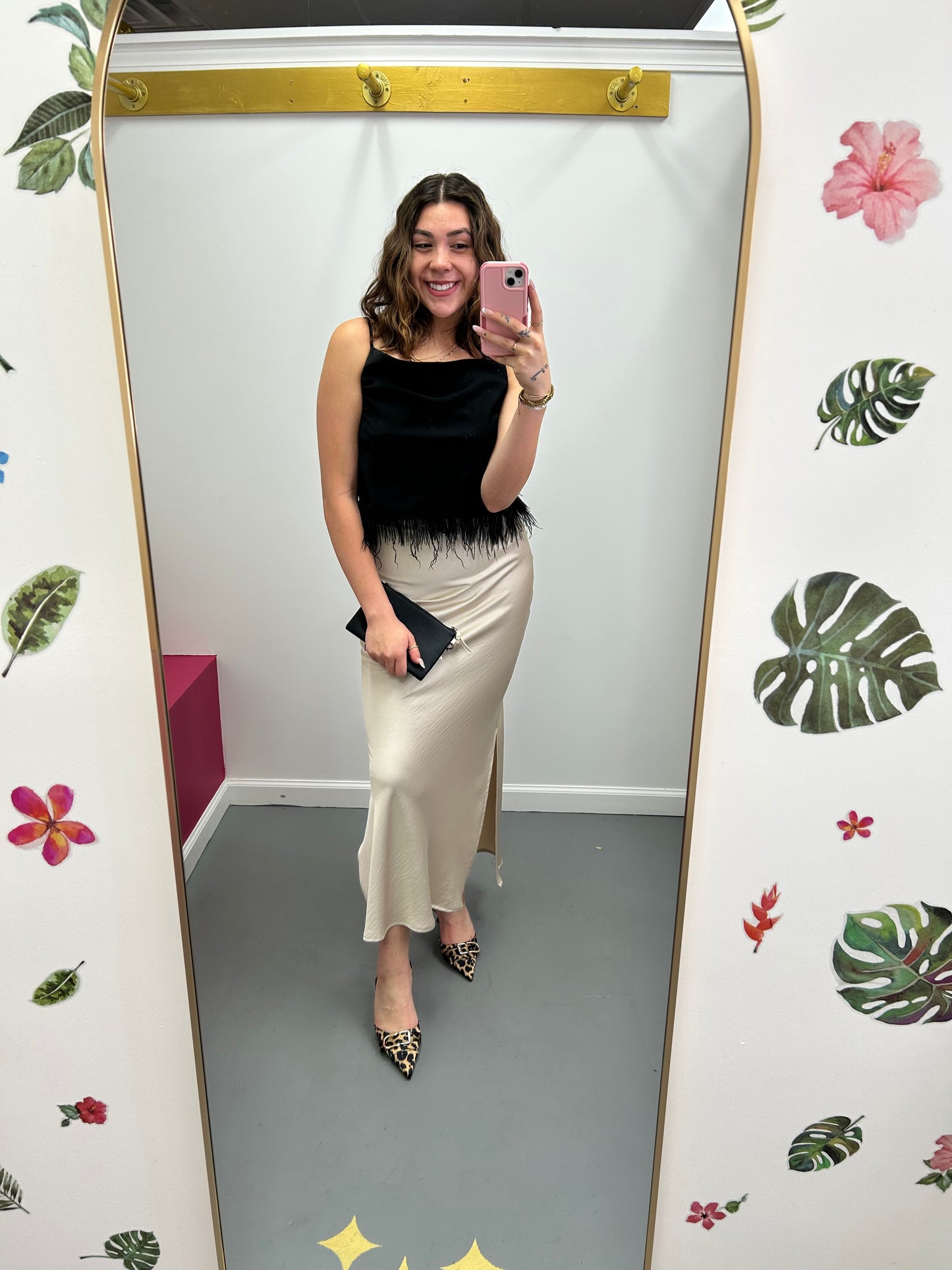 Luxe Slit Maxi Skirt – Pearl