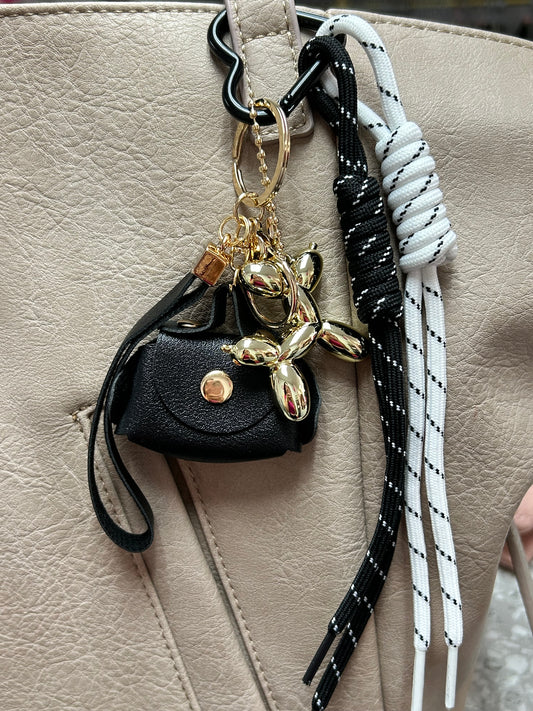 Bag Charm Rope Black