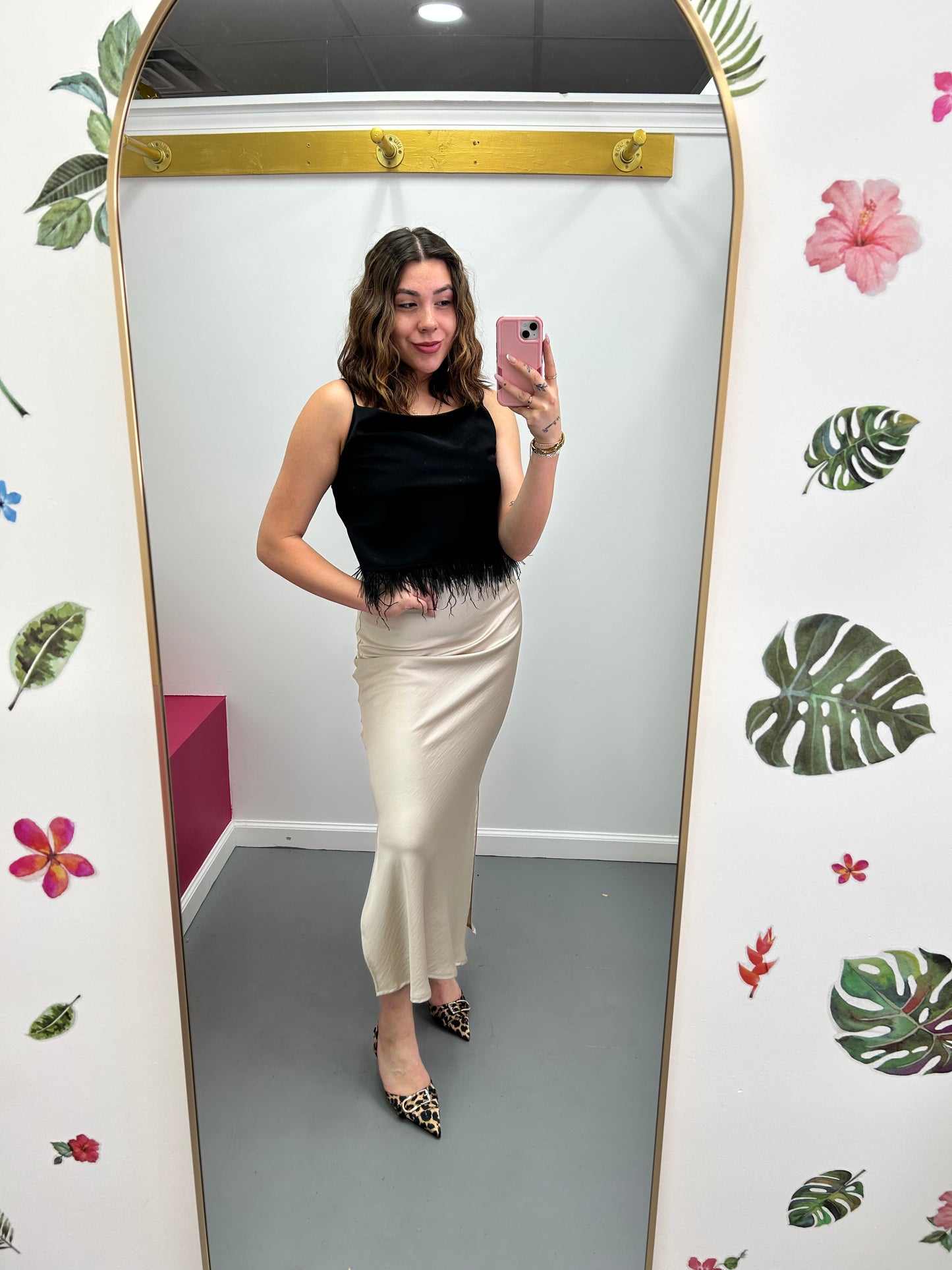 Luxe Slit Maxi Skirt – Pearl