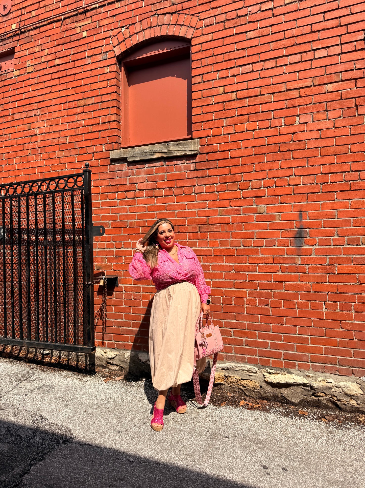 Maxi Bubble Skirt/ Taupe
