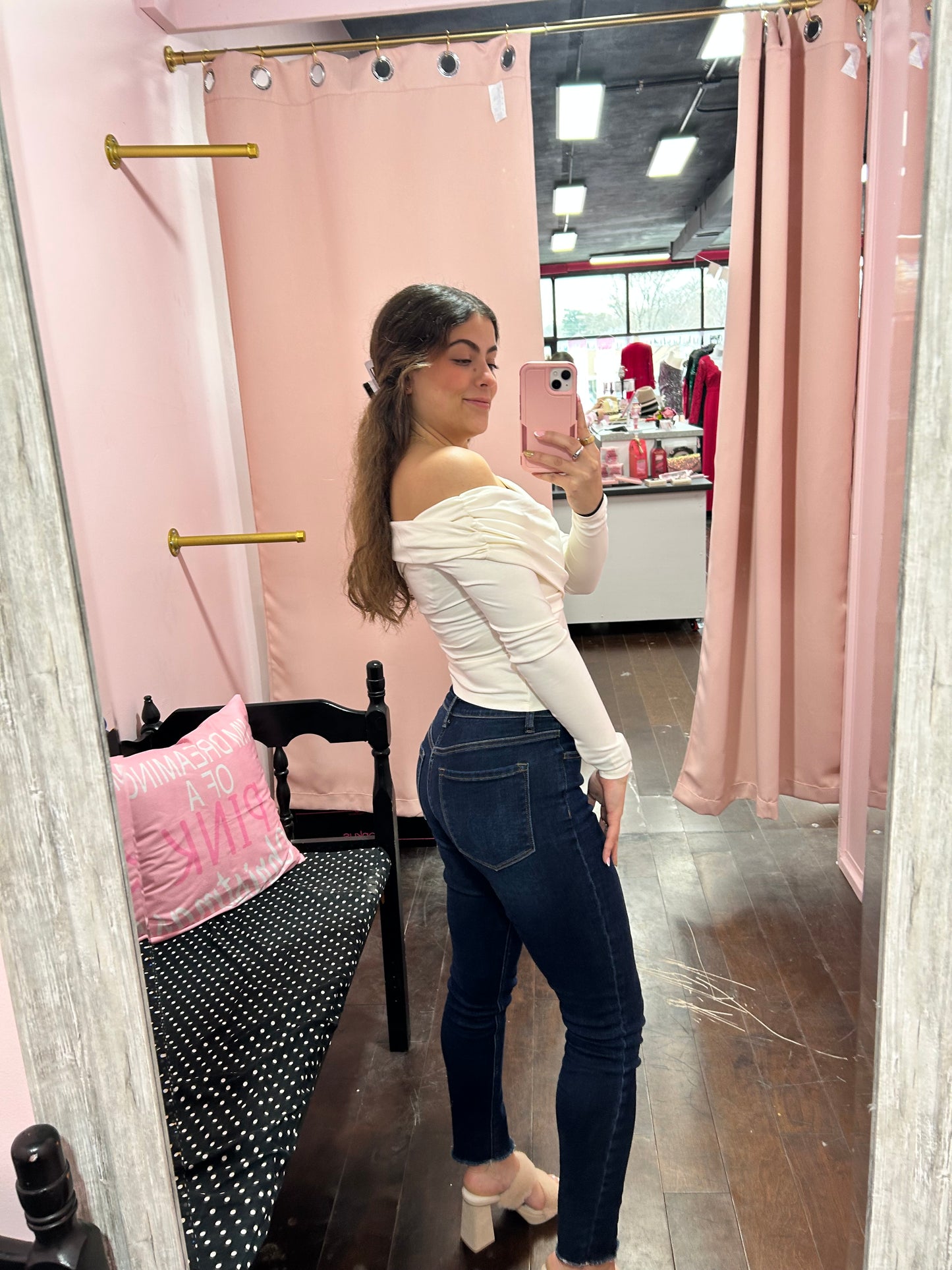 Draped Off-Shoulder Top