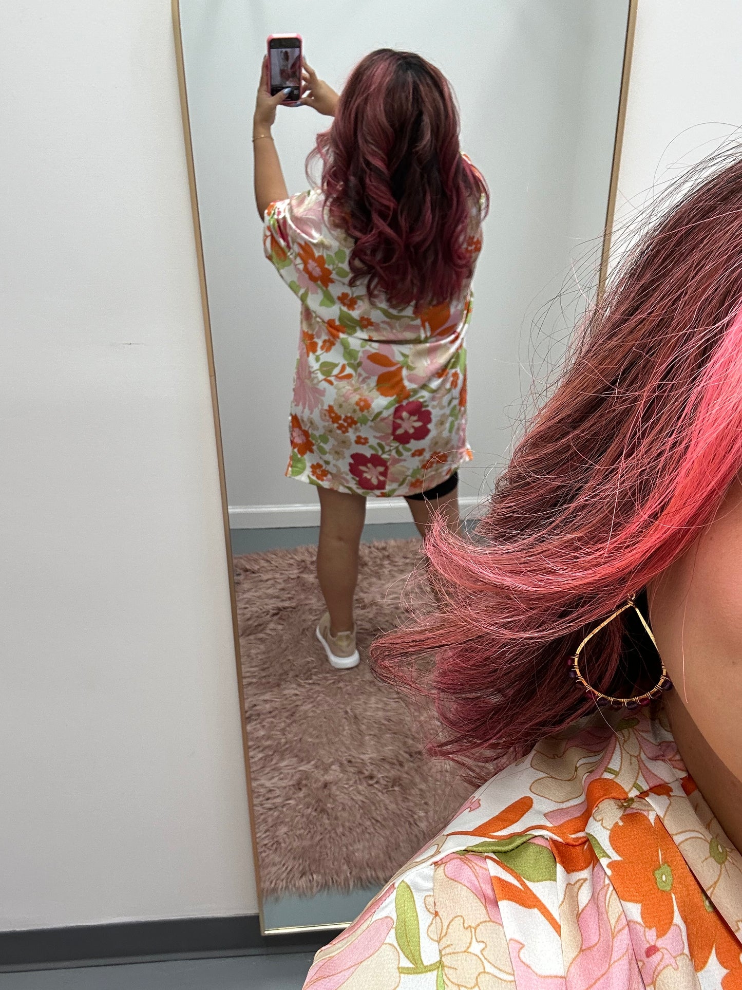 Satin Floral Kimono
