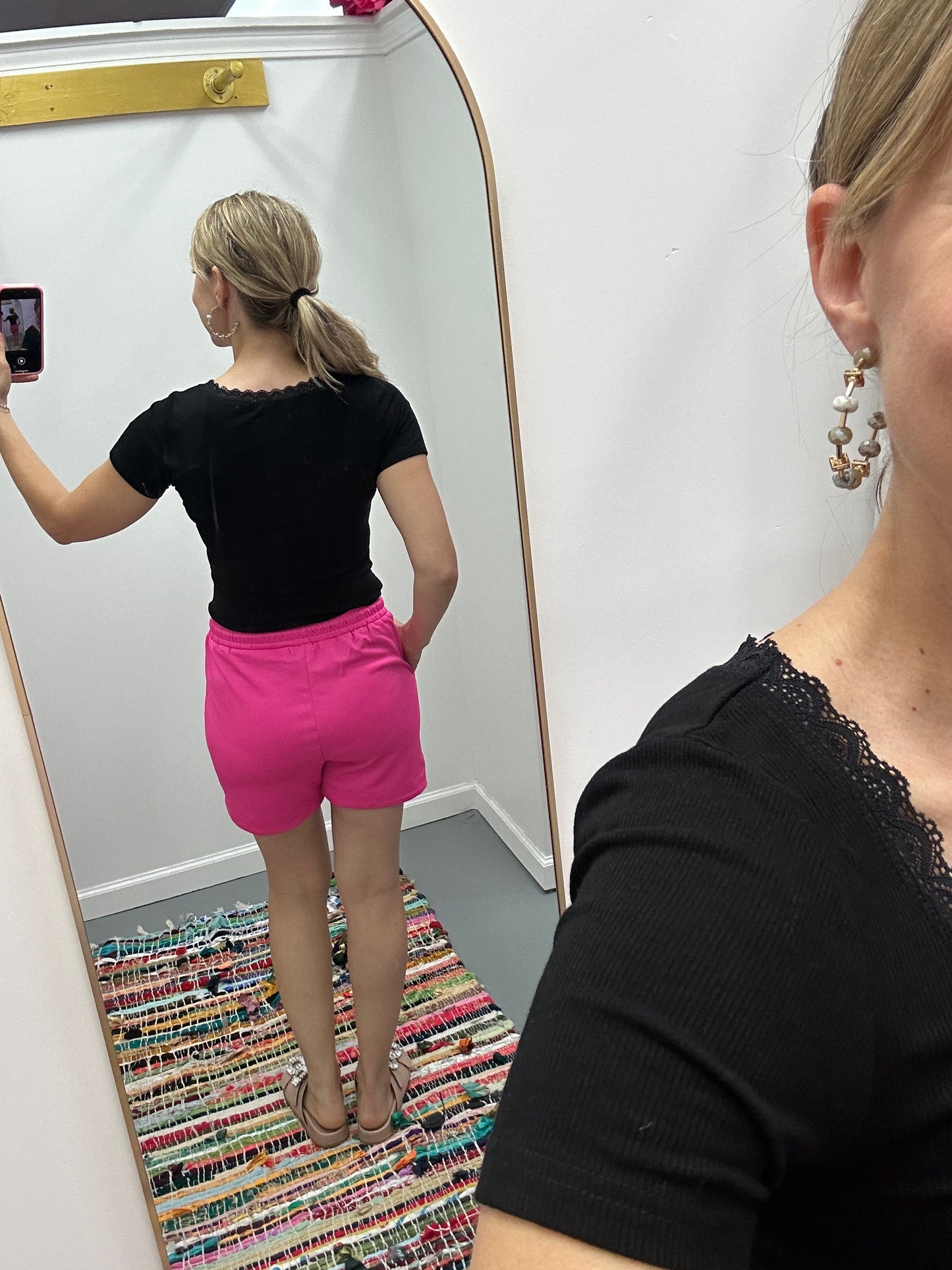 Two Tone Shorts Pink