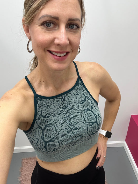 Snake Skin High Neck Cami