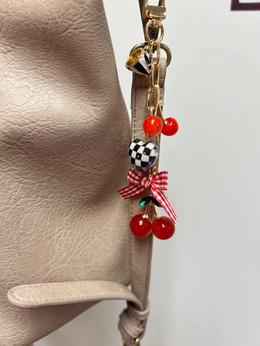 Bag Charms Cherry Bow